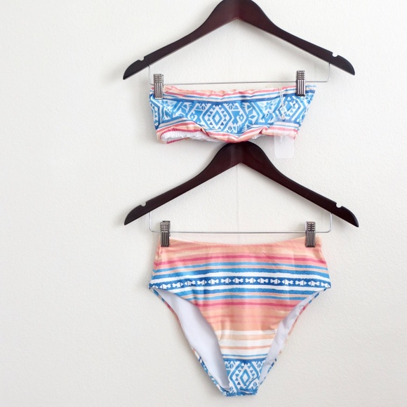 NEW! Kenny Flowers THE PALMILLA Bandeau Bikini Top & Bikini Bottom Set SZ M - Picture 9 of 15